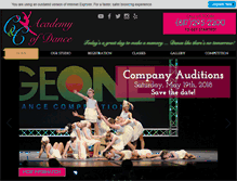 Tablet Screenshot of candcacademyofdance.com
